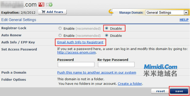 eNom域名转出图文教程：域名解锁、获取域名转移密码-4